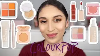FULL FACE COLOURPOP NEW & OLD MAKEUP | all one brand makeup | Sandy Carina