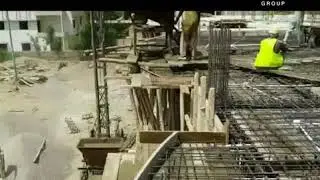 Rabia Enclave C1 First Floor Pouring concrete