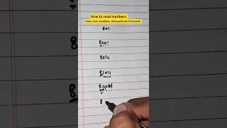 HOW TO READ NUMBERS. #trendingshorts #maths #shortsfeed #ytshorts