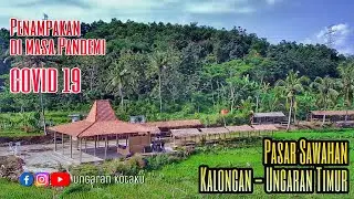 Sepi!! PASAR SAWAHAN di masa pandemi Covid19 - Kalongan | Drone View SJRC F11 PRO 4K