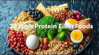20 foods high in protein and fiber, recommended by a dietitian #fiberfoods #proteinrichdiet #viral