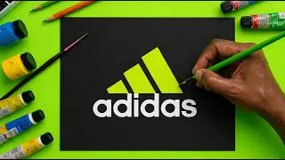 How to draw ADIDAS logo #drawinglogo #leomarianoartdrawing