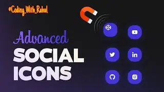 Social Media Icons Hover Effect using CSS & JavaScript #html