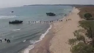700 Swedish, Finnish, UK, and US Marines Conduct an Amphibious Landing
