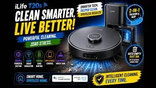 2026 Best Robo-Vac | iLife T20s | Unbox | Robot Vacuum Cleaner | 3-in-1 Mop+Vacuum @gizmohub22