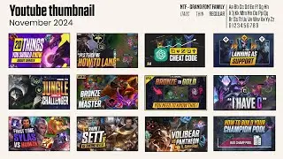 Free Thumbnail .psd File 11/2024 pack | League of Legend Thumbnail