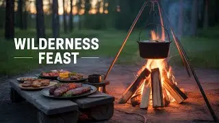EPIC Winter Camping Feast 🥩 Cozy Campfire Cooking & Survival Vibes