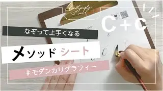 【なぞって上手くなる】Cとcの書き方 | #カリグラフィー #はじめてのカリグラフィー