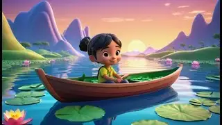 Sail the River Row Row Fun | Fun Boat Adventure Song for Kids | Row Row on the River with Friends