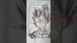 I drew Majin vegeta ☠️| dragonballZ