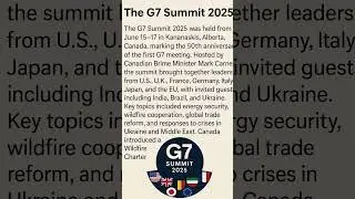 #G7Summit2025 #energysecurity #wildlifecooperation #nationalcrisis #g7summitgoals #trendingshorts