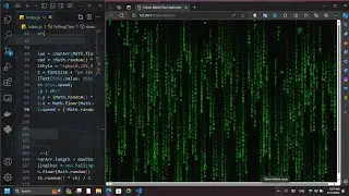 ASMR Programing HACKER MATRIX FLOW App with html, JavaScript and no CSS