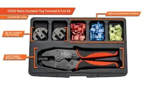 How to crimp Nylon Insulated Flag Terminal & Tool Kit- Licrim Item No: JB53BA4