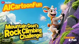 🐐⛰️ Mountain Goat&rsquo;s Rock Climbing Challenge! | Courage & Fun Adventure for Kids | AICartoonFun88