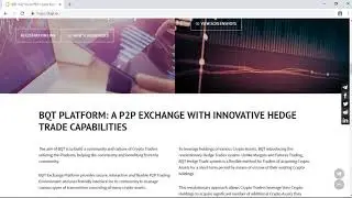 BQT - SOCIAL P2P CRYPTO EXCHANGE AND HEDGE TRADING PLATFORM