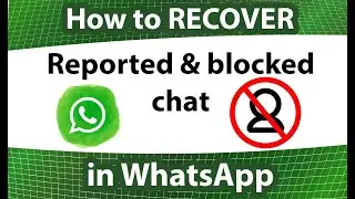 How to RECOVER reported chat in WhatsApp