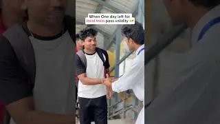 When one day left for local train pass validity. #shorts #localtrain #ticket #railway