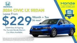 2024 Honda Civic Lease | Honda of Downtown Los Angeles