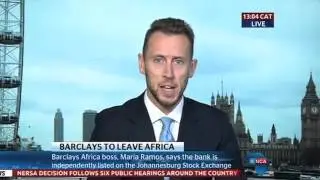 eNCA’s UK correspondent Olly Barratt reports on Barclays’ pullout
