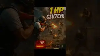 1 HP ALMOST 1v4 😱 So Close to Squad Wipe! #bgmishorts #montage #shortsfeed