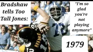 Terry Bradshaw says goodbye to Ed 'TOO TALL' Jones - 1979