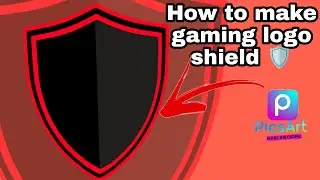 How to make gaming logo shield|Gaming logo ki background PNG shield Kesy bnaye|with picsart app