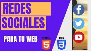 REDES SOCIALES HTML CSS |  Con html y css | En pocas lineas de codigo
