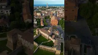 Italia, Rimini 🏰 Castel Sismondo 🇮🇹 by Drone 4K Video HD