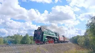 П36-0147 с пригородным поездом №6728 Сыктывкар-Микунь следует по перегону Сыктывкар-Човью