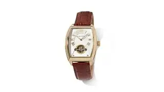 Thomas Earnshaw Barrel Case Leather Strap Skeleton Watch