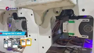 Engine Oil Label Printing | UV & LED Hybrid Curing on Lombardi Synchroline 330