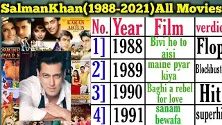 Salman Khan (1988-2021)All movies list ❤️|| Salman Khan biography || Bollywood news||