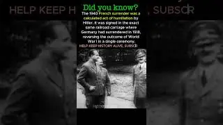 France's Surrender Was Signed in the SAME Railroad Car as 1918 || WW2 #shorts #ww2 #history