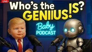Baby Trump vs Baby Robot &mdash; Funniest Podcast Debate | AI vs Human ComedY!!
