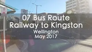 OLD 07 Bus Route from Wellington Railway to Kingston, Wellington - Timelapse