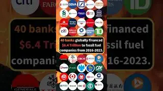40 Banks to Boycott for Funding Fossil Fuels