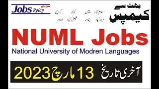 NUML Jobs 2023