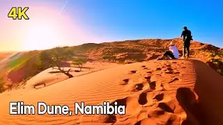 [4K] Ellim Dune Sunset, Namib-Naukluft National Park, Namibia / 나미브 붉은사막 엘림듄 저녁노을 감상을 위한 등반