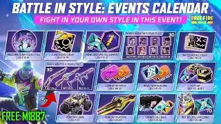 BATTLE IN STYLE EVENT CALENDAR | FF MAX NEW EVENT 🤩 | FREE FIRE NEW EVENT | FF NEW EVENT TODAY