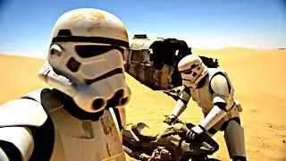Routine Patrol Gone Wrong on Tatooine! Watch Out for Jawas! #StarWars #Stormtrooper #Shorts