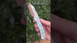 @HereticKnives Wraith. Abalone inlays, High Polished Tanto Blade #blade #customknife