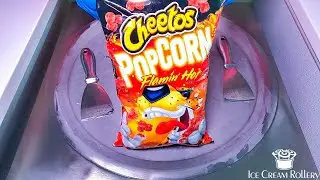 Flamin Hot Cheetos Popcorn Ice Cream Rolls | Satisfying Asmr