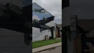 WWII Avro Lancaster Bomber Mural Painted on House in Hamilton Canada