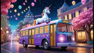 The Unicorns on the Bus | Magical Unicorn Song for Kids | Sing Along with the Unicorn Adventure