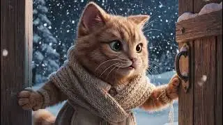 “Winter’s Embrace: A Ginger Cat Family’s Heartwarming Rescue”