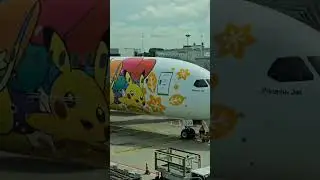 excitement of travelling on Pokemon aircraft  at Singapore#world #public #travel #adventure