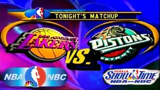 NBA Showtime: NBA on NBC PlayStation Gameplay - Detroit Pistons @ Los Angeles Lakers (Island Court)