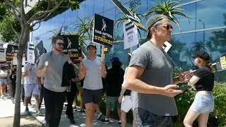 SAG-AFTRA WGA Strike Netflix Sunset Bronson Studios Los Angeles California USA July 21, 2023