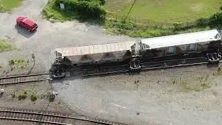 Train derails in North Little Rock, leaving 14 cars overturned