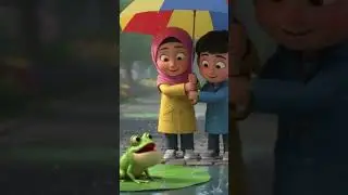 Frog & Rain 🐸🌧️ | Cute Cartoon Short | Kids Fun